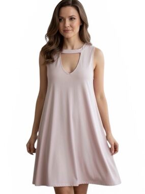 American Eagle Blush Pink Keyhole Swing Mini Dress Petite Small